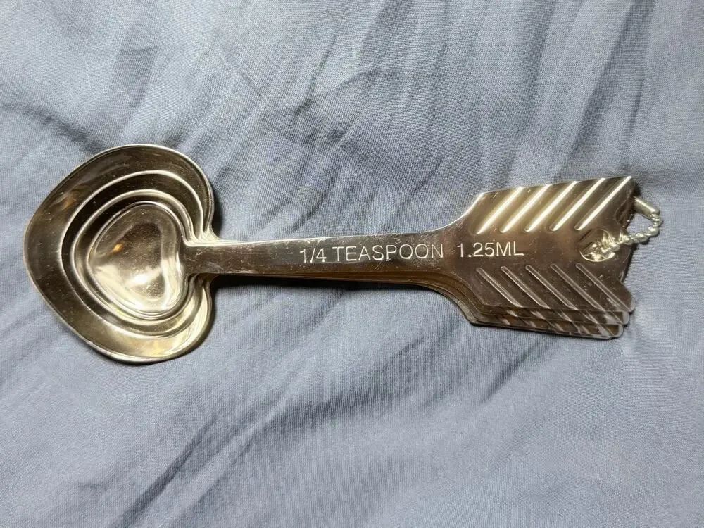 ENDURANCE Heart Arrow Measuring Spoons 18/10 Stainless Steel Tablespoon Teaspoon